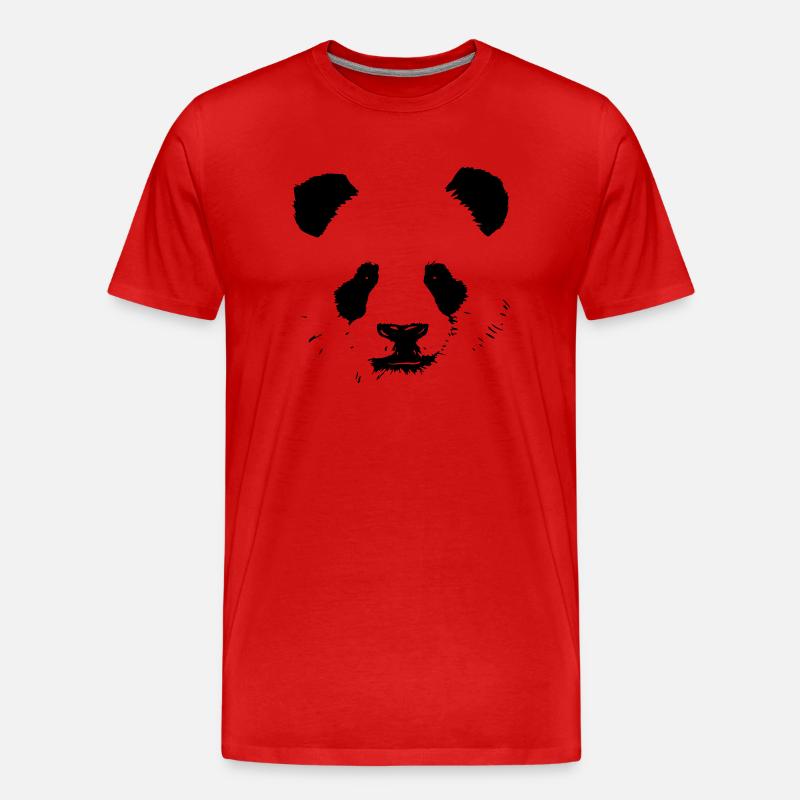 panda - Männer Premium Bio T-Shirt - Rot
