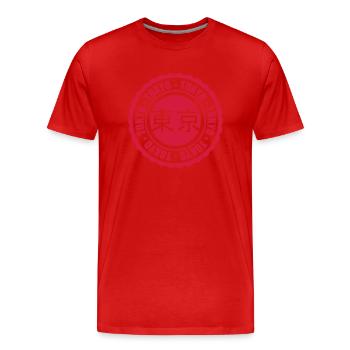 Red Tokyo stamp - Men's Premium Organic T-Shirt - red - Front - Damien (186cm)