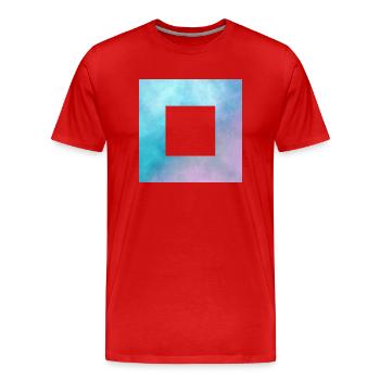 Space Viereck Cut - Männer Premium Bio T-Shirt - Rot - Vorne - Damien (186cm)
