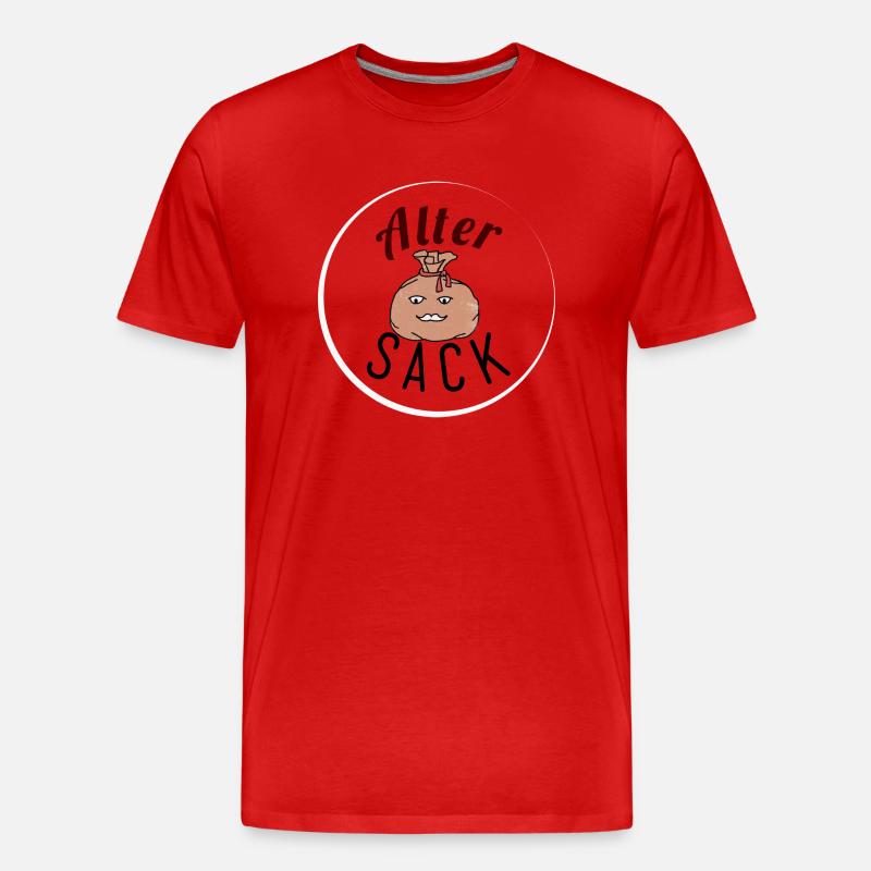 Alter Sack - Männer Premium Bio T-Shirt - Rot