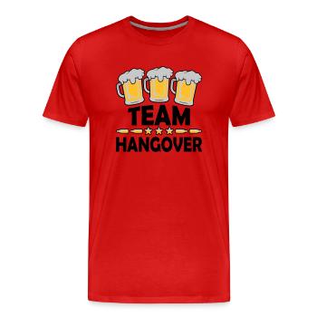 Team Hangover Alcohol - Men's Premium Organic T-Shirt - red - Front - Damien (186cm)