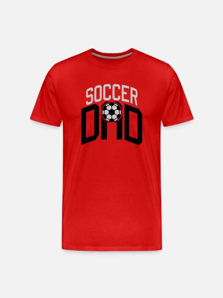 Fun Logo Soccer Dad - Men's Premium Organic T-Shirt - red