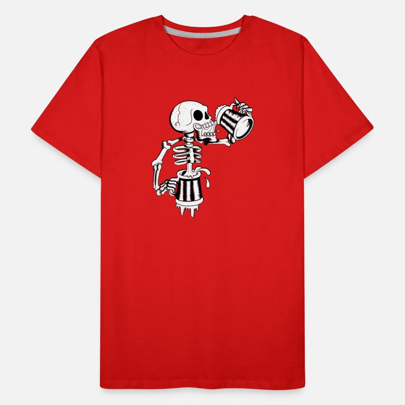 Always thirsty | Skeleton | Permanent drinker Men's Premium Organic T-Shirt