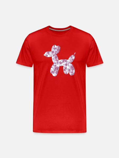 Hundeball - Männer Premium Bio T-Shirt - Rot