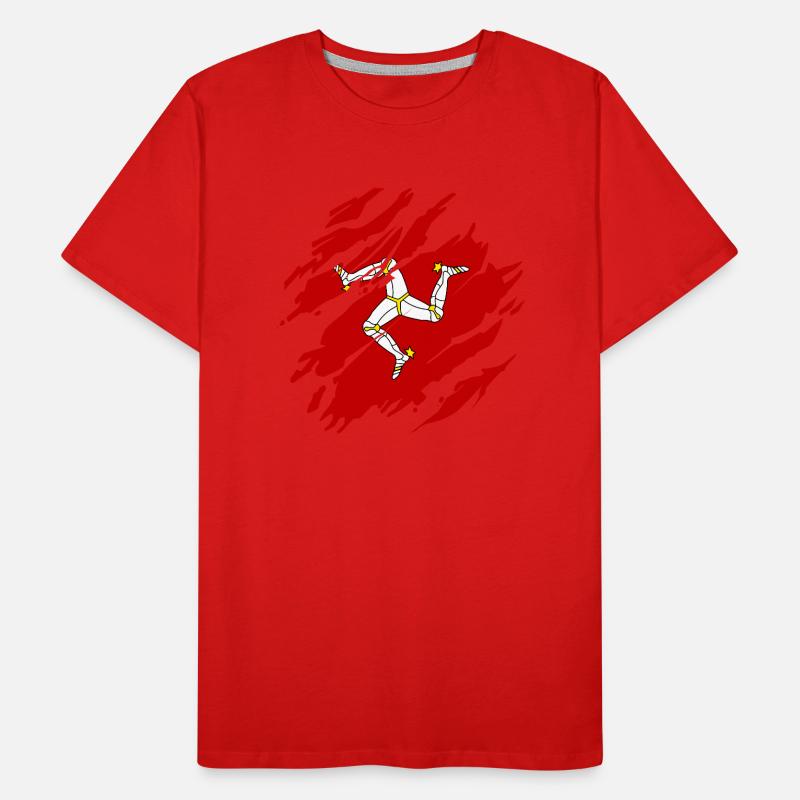 Drapeau de l’île de Man Drapeau de l’île de Man T-shirt bio Premium Homme
