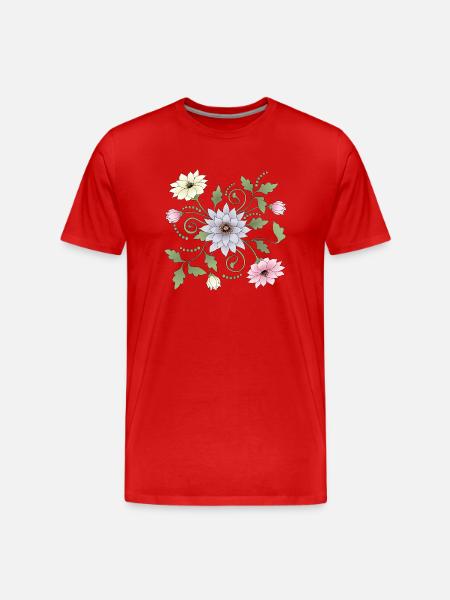 Fleur - T-shirt bio Premium Homme - rouge