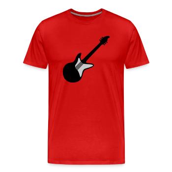 Elektrogitarre Gitarrist Gitarre spielen - Männer Premium Bio T-Shirt - Rot - Vorne - Damien (186cm)