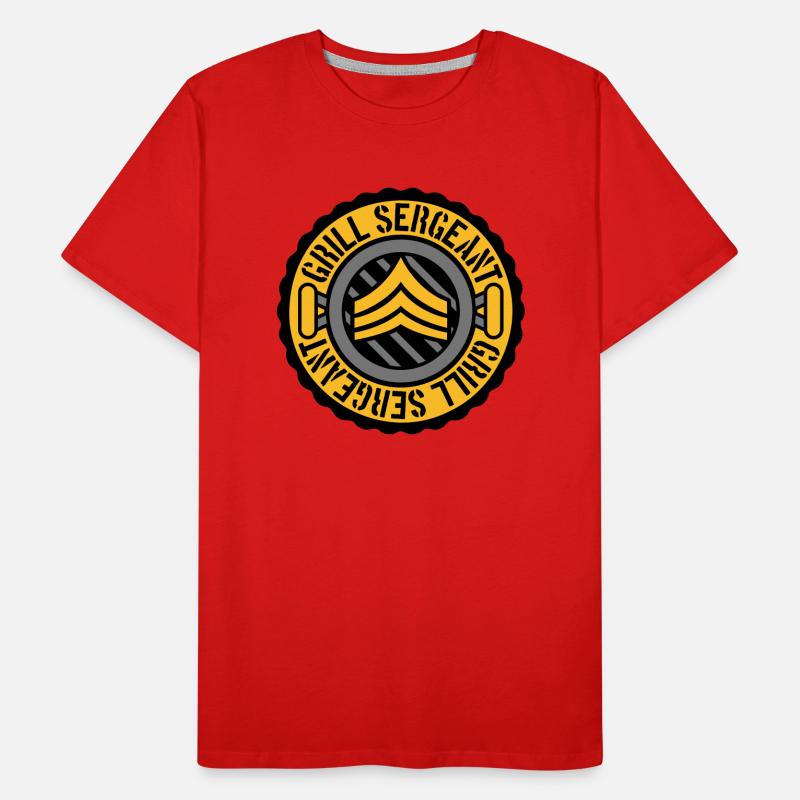 Grill Sergeant Stempel BBQ Männer Premium Bio T-Shirt