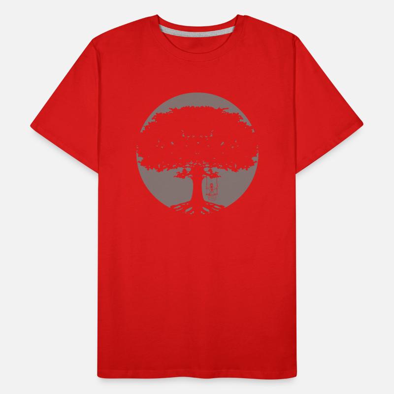 Mädchen schaukelt am Baum Männer Premium Bio T-Shirt