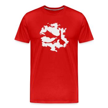 Dragon Moon Fantasy Monster Grunge Dragon Vector - Men's Premium Organic T-Shirt - red - Front - Damien (186cm)