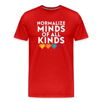 Normalize Minds of All Kinds Cute Behavior Analyst - Men's Premium Organic T-Shirt - red - Front - Damien (186cm)