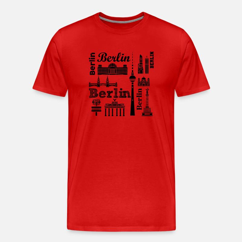 Berlin Berlin Berlin - Männer Premium Bio T-Shirt - Rot
