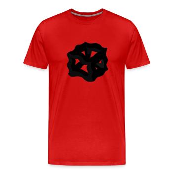 Cube de rêve ou Cube de Platon Noir - T-shirt bio Premium Homme - rouge - Devant - Damien (186cm)