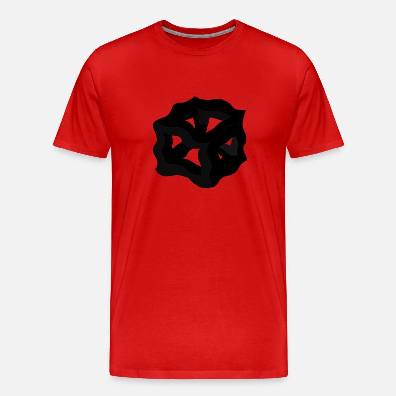 Traumwürfel oder Schwarzplatons Würfel - Männer Premium Bio T-Shirt - Rot