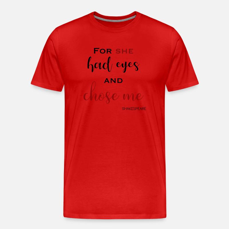 Shakespeares Satz - Männer Premium Bio T-Shirt - Rot