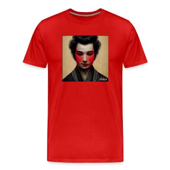 the ronin - T-shirt bio Premium Homme - rouge - Devant - Damien (186cm)