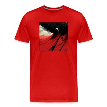 red sky - T-shirt bio Premium Homme - rouge - Devant - Damien (186cm)