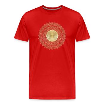 MANDALA 024 - T-shirt bio Premium Homme - rouge - Devant - Damien (186cm)