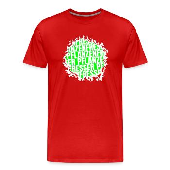 fleischlos essen veganes essen geschenkidee - Männer Premium Bio T-Shirt - Rot - Vorne - Damien (186cm)