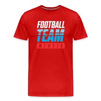 Football Team - Men's Premium Organic T-Shirt - red - Front - Damien (186cm)