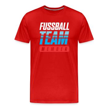 Football Team - Men's Premium Organic T-Shirt - red - Front - Damien (186cm)
