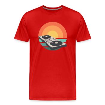 DJ Mischpult SunSet Mixer - Männer Premium Bio T-Shirt - Rot - Vorne - Damien (186cm)