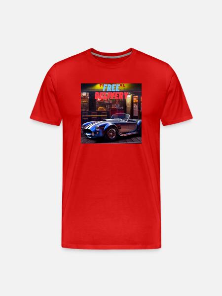 FREE DELIVERY - Männer Premium Bio T-Shirt - Rot