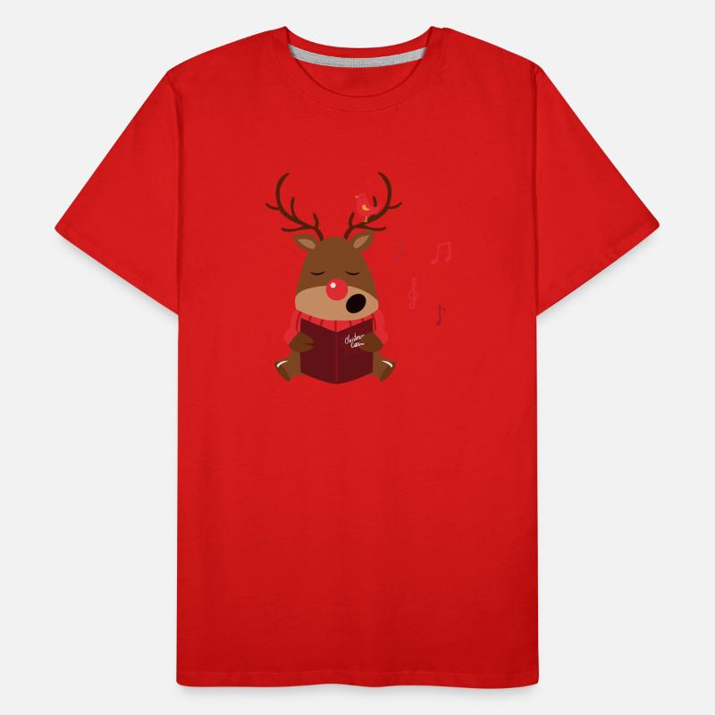 Chants de Noël Rudolph T-shirt bio Premium Homme