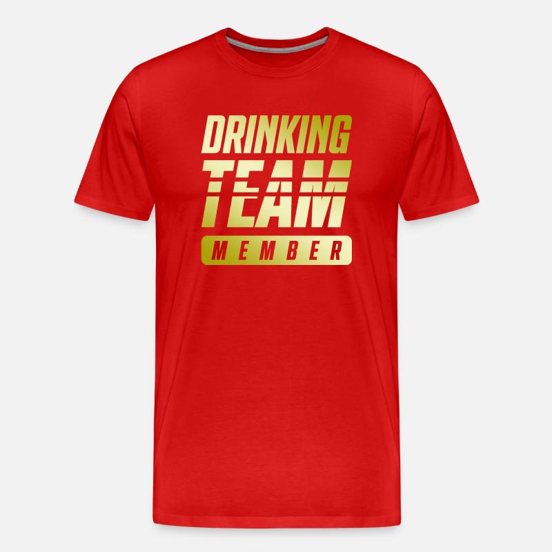 Drinking Team - Männer Premium Bio T-Shirt - Rot