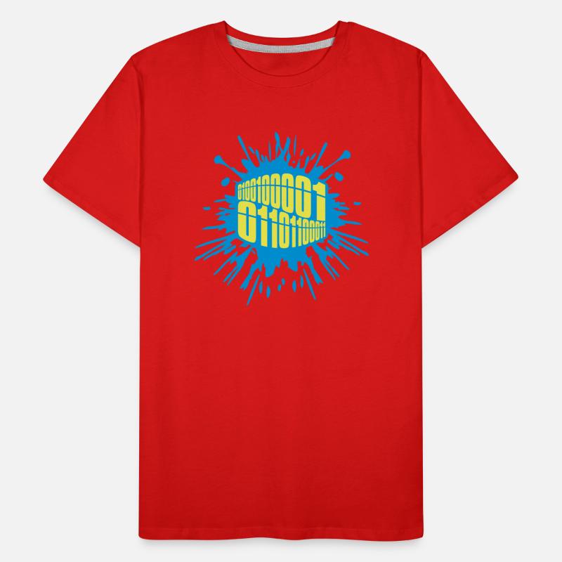 Binary Code Program Language Men's Premium Organic T-Shirt