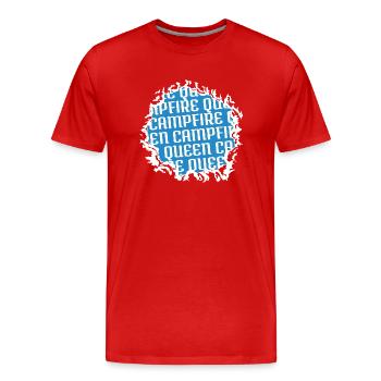 Boy Scouts Camping Citation Anniversaire Cadeau Idée - T-shirt bio Premium Homme - rouge - Devant - Damien (186cm)