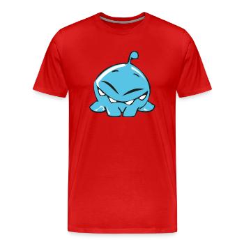Petit monstre de goutte - T-shirt bio Premium Homme - rouge - Devant - Damien (186cm)