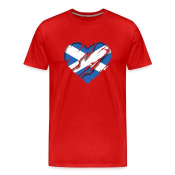 Scotland flag Scottish flag Alba GB UK - Men's Premium Organic T-Shirt - red - Front - Damien (186cm)