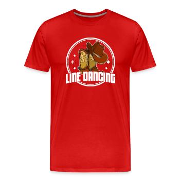Linedance Tanzsport Western Country Musik - Männer Premium Bio T-Shirt - Rot - Vorne - Damien (186cm)