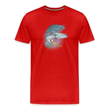 Harpyie Vogel trägt die Schlange - Männer Premium Bio T-Shirt - Rot - Vorne - Damien (186cm)