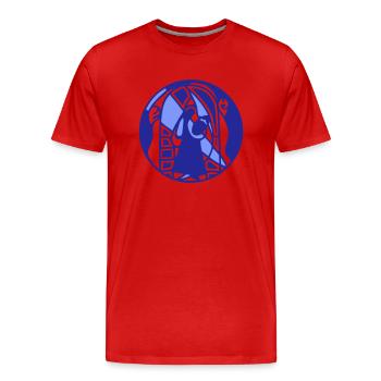 Pour tous ceux qui attendent. L’espérance dans l’attente et la prière - T-shirt bio Premium Homme - rouge - Devant - Damien (186cm)