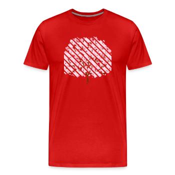 Fleurs de cerisier au printemps - T-shirt bio Premium Homme - rouge - Devant - Damien (186cm)