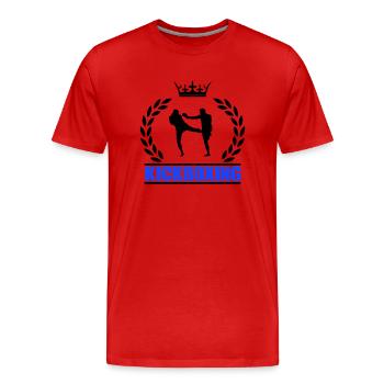 kickboxing - Men's Premium Organic T-Shirt - red - Front - Damien (186cm)