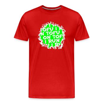 végétarien blague anniversaire plante go vegan légume - T-shirt bio Premium Homme - rouge - Devant - Damien (186cm)