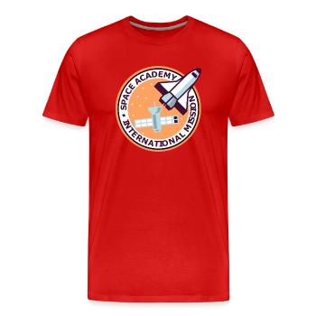 Space Academy International Vintage color - Men's Premium Organic T-Shirt - red - Front - Damien (186cm)