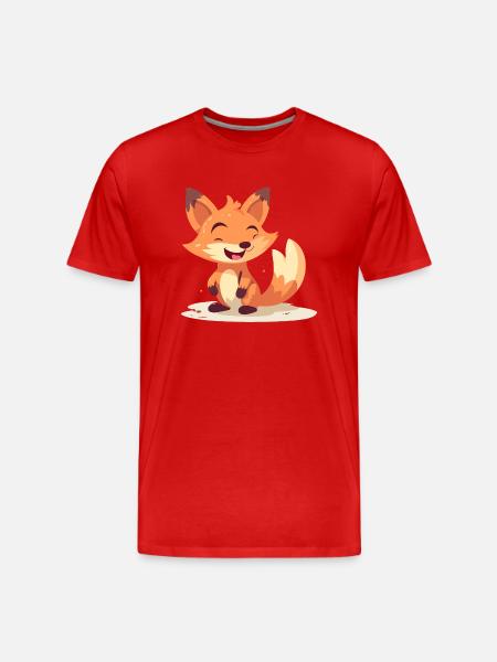 Clever Fox - Men's Premium Organic T-Shirt - red