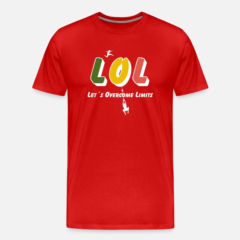 LOL - Let´s Overcome Limits - Männer Premium Bio T-Shirt - Rot