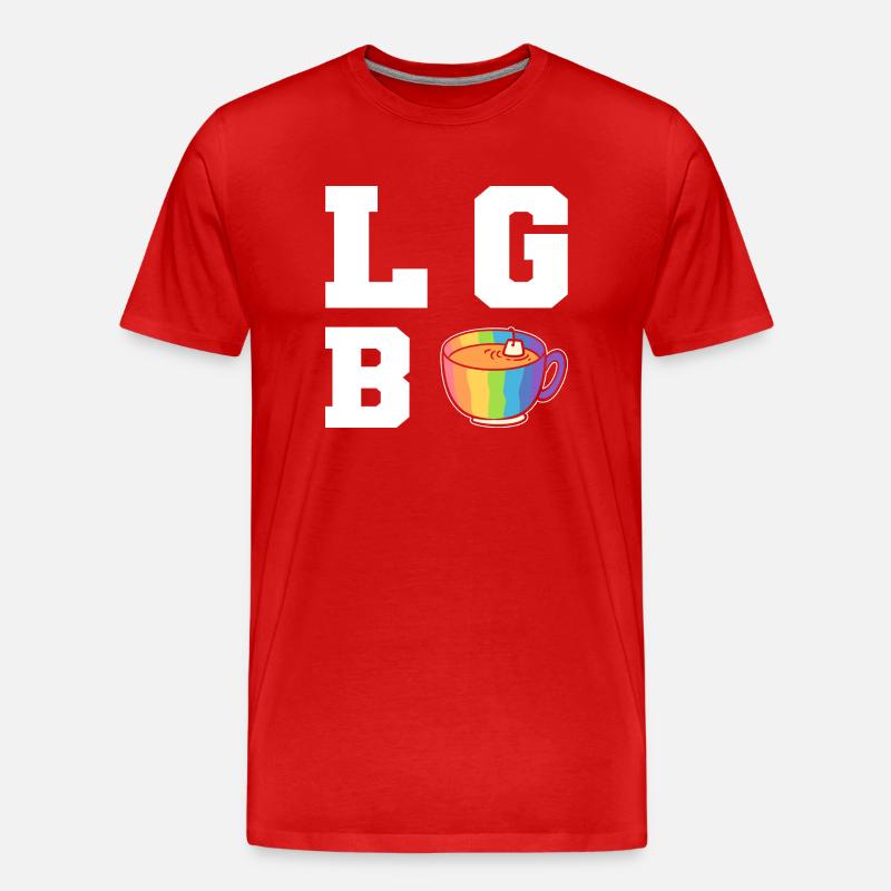 Lgb-Tea Schwul oder lesbisch - Männer Premium Bio T-Shirt - Rot