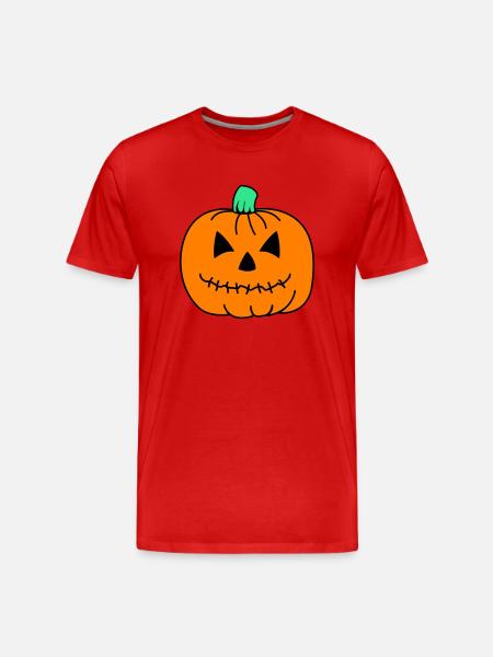 pumpkin - Men's Premium Organic T-Shirt - red