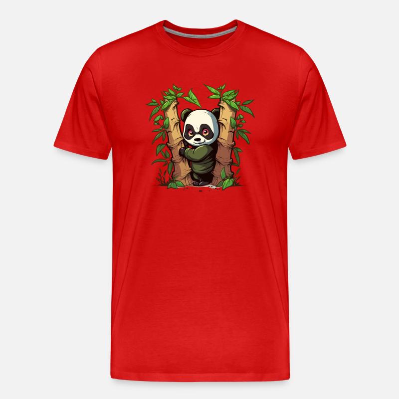 Hide & Seek Ninja - Männer Premium Bio T-Shirt - Rot
