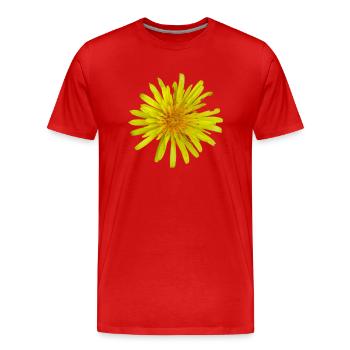 Meadow Pippau Dandelion - Men's Premium Organic T-Shirt - red - Front - Damien (186cm)