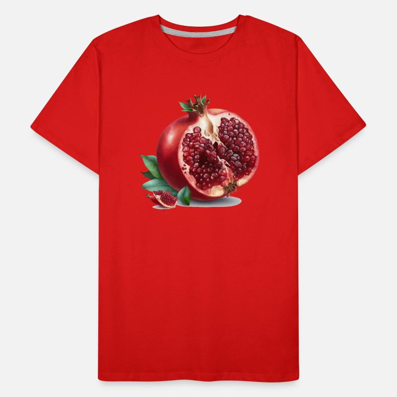 Pomegranate Sliced Gift Men's Premium Organic T-Shirt