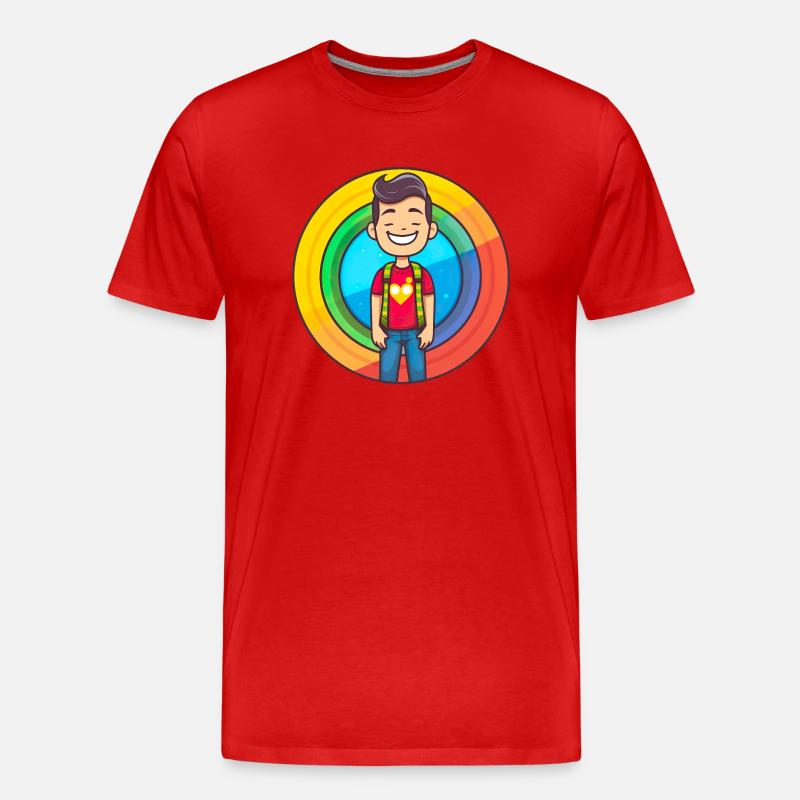 Pride LGBT Mann Kinder - Männer Premium Bio T-Shirt - Rot