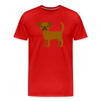 Petit Brabancon - Men's Premium Organic T-Shirt - red - Front - Damien (186cm)