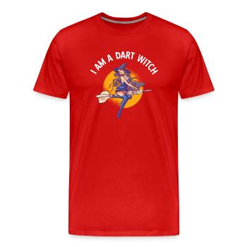 Dart Darts Vintage Dartpfeile - Männer Premium Bio T-Shirt - Rot - Vorne - Damien (186cm)